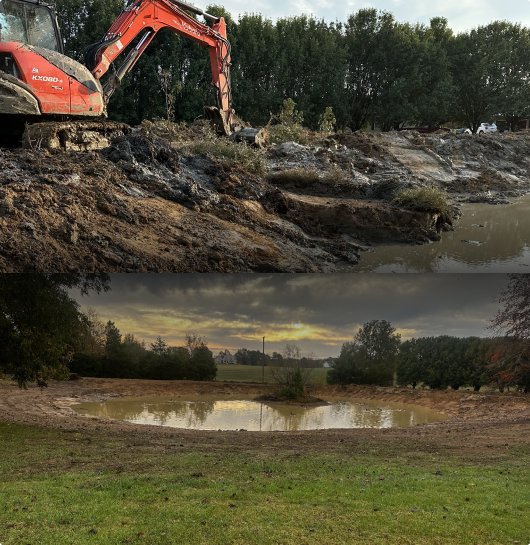 before and after of culvert installation