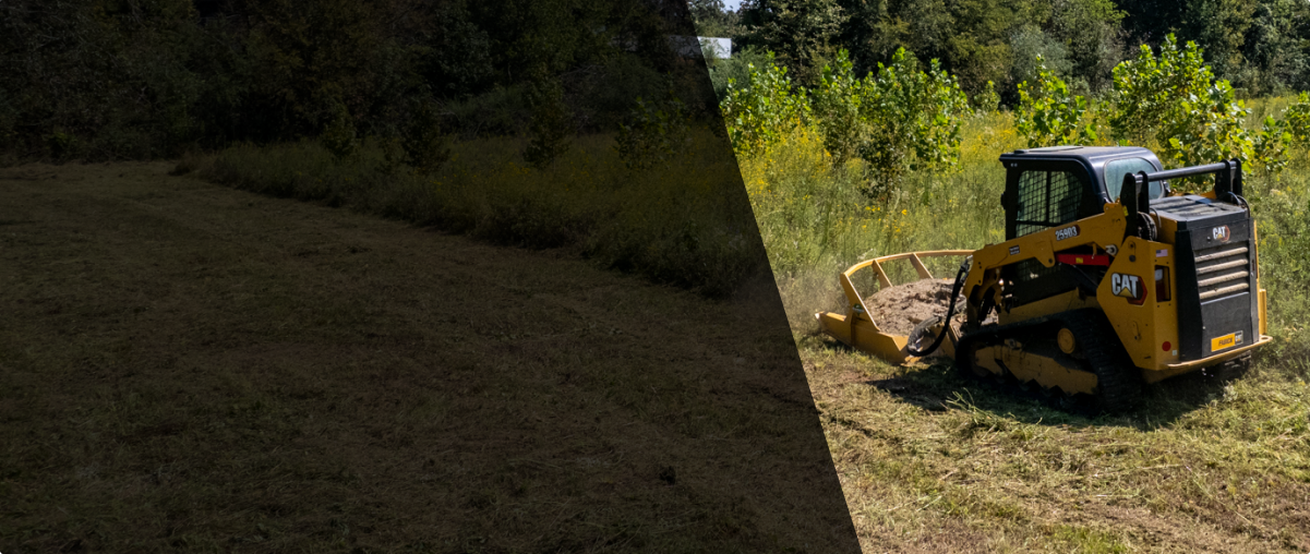 skid steer clearing brush